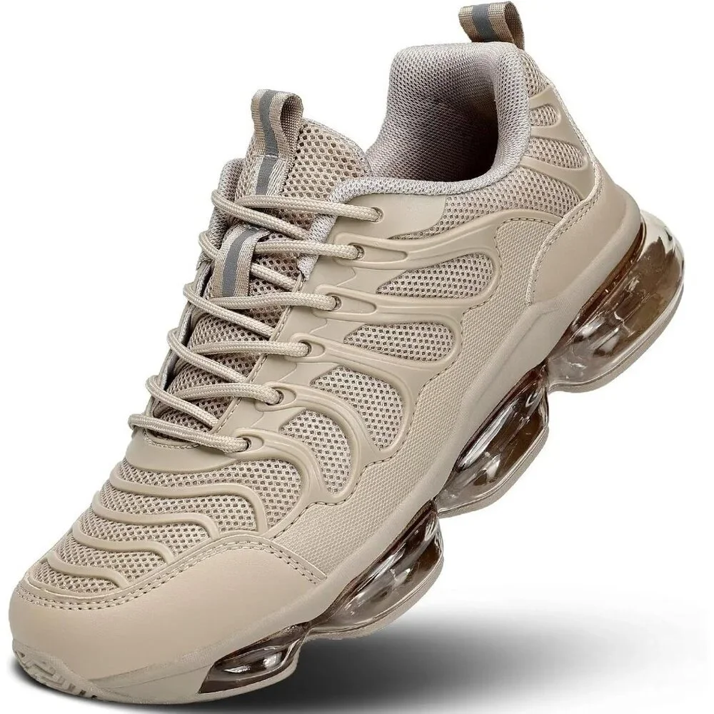 Men's Khaki Walking Shoes Tennis Running Sneakers Casual Trail Sport Gym